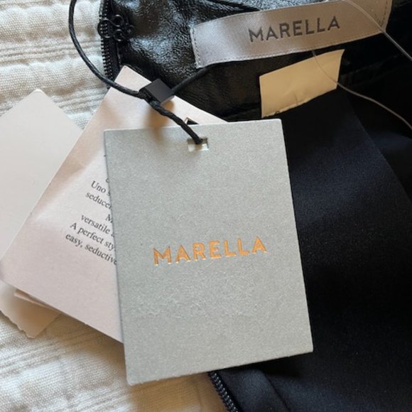 Marella Faux Leather Coated Pencil Skirt - 6 - Picture 12 of 15